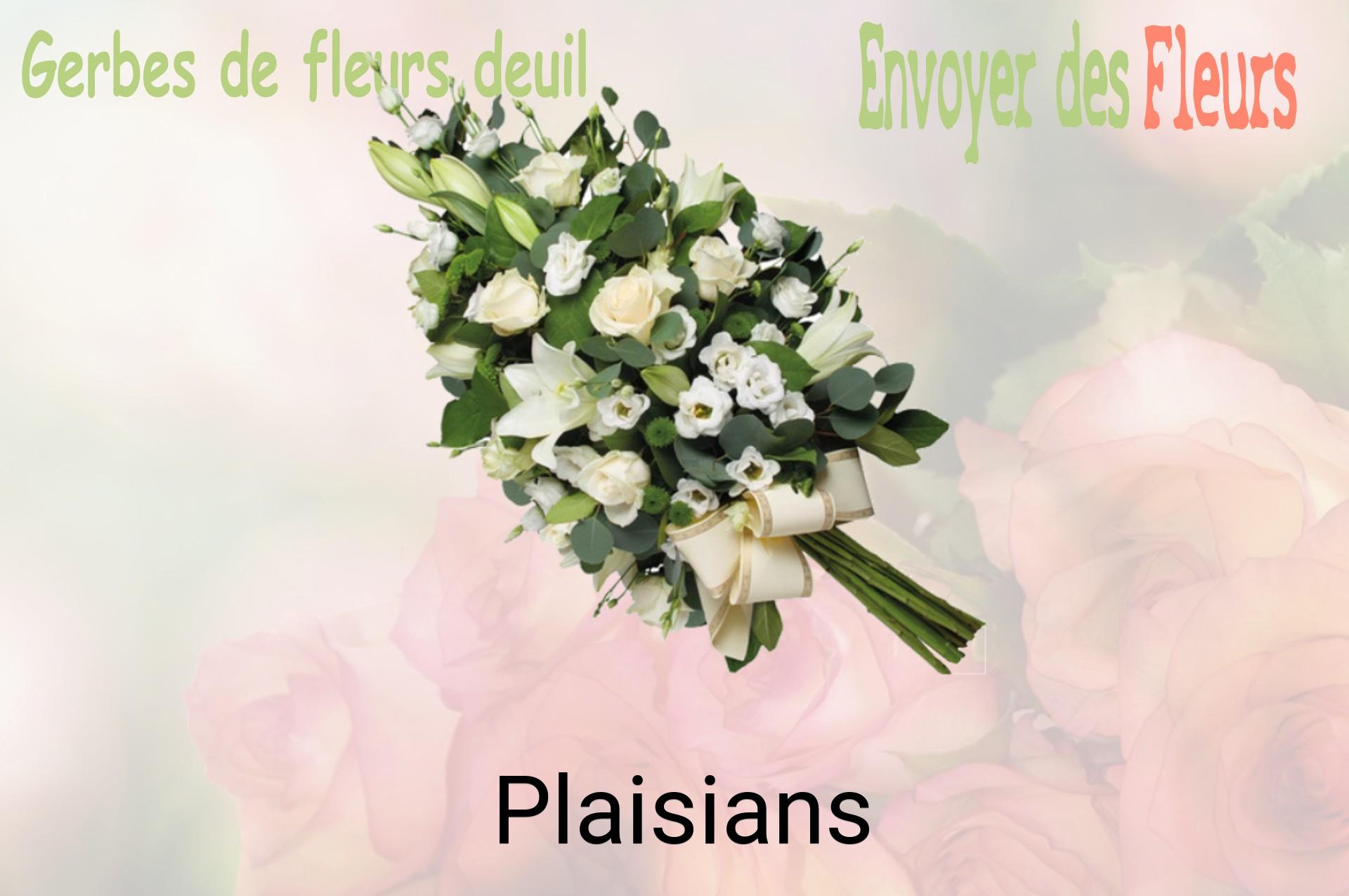 Gerbe de fleurs de deuil livrée à Plaisians